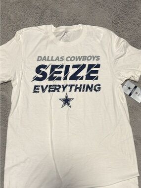 NFL Dallas Cowboys White & Navy 'Seize Everything' Graphic Tee